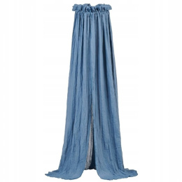 Baldachim nad łóżeczko Vintage 280x155 cm niebieski jeans Jollein