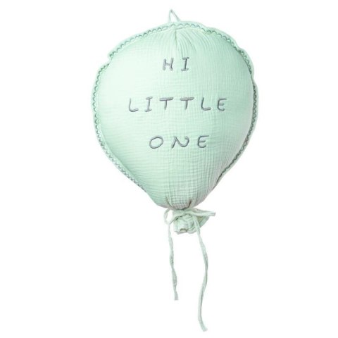 Hi Little One poduszka dekoracyjna do pokoiku BIO muślin BALOON Mint