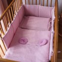 Hi Little One ochraniacz do łóżeczka i kosza oddychający BIO muślin Baby Pink