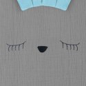 Hi Little One poszewka na pościel dla niemowląt z oddychającej organicznej BIO bawełny SLEEPY BUNNY Grey/Baby Blue