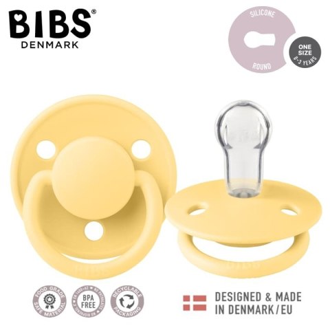 BIBS DE LUX PALE BUTTER Smoczek uspokajający silikonowy ONE SIZE