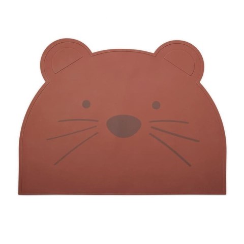 Nuuroo podkładka silikonowa na stół dla dzieci Myszka MOUSE Mahogany