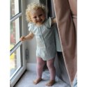 GoBabyGo antypoślizgowe legginsy do raczkowania i nauki chodzenia Dusty Rose 12 m+