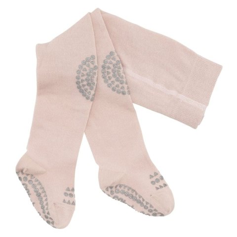 GoBabyGo antypoślizgowe rajstopy do raczkowania i nauki chodzenia Soft Pink Glitter 12 m+