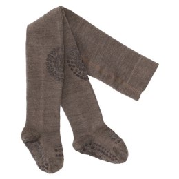 GoBabyGo antypoślizgowe rajstopy do raczkowania i nauki chodzenia WOOL Brown Melange 6 m+