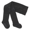 GoBabyGo antypoślizgowe rajstopy do raczkowania i nauki chodzenia WOOL Dark Grey Melange 12 m+