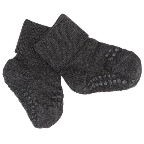 GoBabyGo antypoślizgowe skarpetki dla dzieci BAMBOO Dark Grey Melange 2 lata