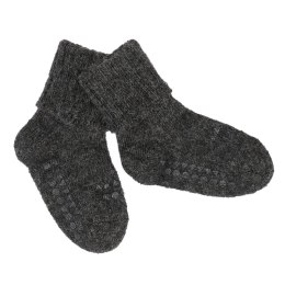 GoBabyGo antypoślizgowe skarpetki do nauki chodzenia ALPACA Dark Grey Melange 12 m+