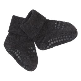 GoBabyGo antypoślizgowe skarpetki do nauki chodzenia WOOL Dark Grey Melange 12 m+