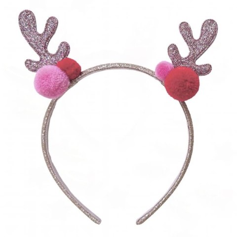 Rockahula Kids opaska do włosów dla dziewczynki Jolly Pom Pom Reindeer Ears