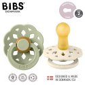 BIBS BOHEME 2-PACK IVORY & SAGE M Smoczek Uspokajający kauczuk Hevea