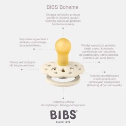 BIBS BOHEME 2-PACK IVORY & SAGE S Smoczek Uspokajający kauczuk Hevea