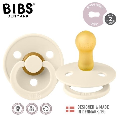 BIBS COLOUR 1 PACK IVORY M Smoczek Uspokajający kauczuk Hevea