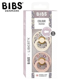 BIBS LIBERTY COLOUR 2-PACK ELOISE BLUSH M Smoczek uspokajający kauczuk Hevea