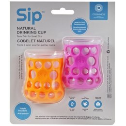 CogniKids Sip® sensoryczne kubeczki kognitywne do nauki picia dla niemowląt TENGERIN/FLAMINGO 2 szt