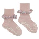 GoBabyGo antypoślizgowe skarpetki do nauki chodzenia LIBERTY BAMBOO Soft Pink Michelle 12 m+