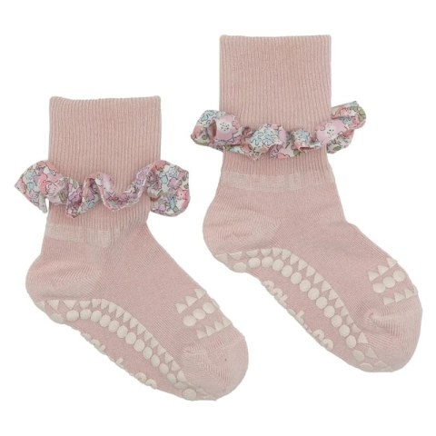 GoBabyGo skarpetki antypoślizgowe dla dziewczynki LIBERTY BAMBOO Soft Pink/Michelle Pink 2 lata