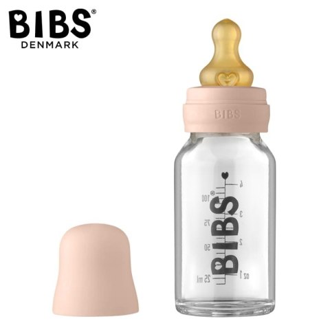 BIBS BABY GLASS BOTTLE BLUSH Antykolkowa Butelka Szklana dla Noworodków 110 ml