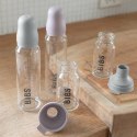 BIBS BABY GLASS BOTTLE DUSKY LILAC Antykolkowa Butelka Szklana dla Niemowląt 225 ml