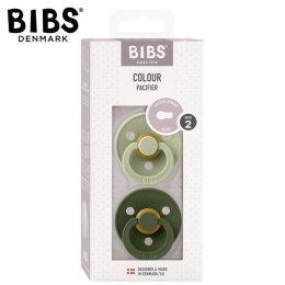 BIBS COLOUR 2-PACK SAGE & GREEN HUNTER M Smoczek Uspokajający kauczuk Hevea