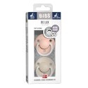 BIBS DE LUX 2-PACK BLUSH NIGHT & VANILLA NIGHT Smoczek uspokajający silikonowy ONE SIZE