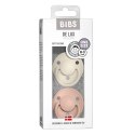 BIBS DE LUX 2-PACK IVORY & BLUSH Smoczek uspokajający silikonowy ONE SIZE