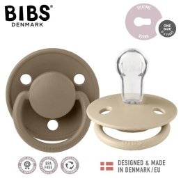 BIBS DE LUX 2-PACK VANILLA & DARK OAK Smoczek uspokajający silikonowy ONE SIZE