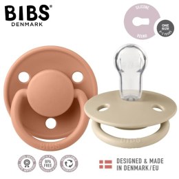 BIBS DE LUX 2-PACK VANILLA & PEACH Smoczek uspokajający silikonowy ONE SIZE