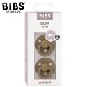 BIBS DUO COLOUR DARK OAK M Smoczek uspokajający kauczuk Hevea 2 szt