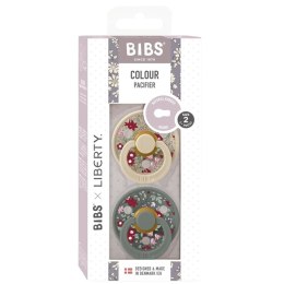 BIBS LIBERTY COLOUR 2-PACK CHAMOMILE LAWN PINE M Smoczek uspokajający kauczuk Hevea