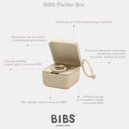 BIBS LIBERTY PACIFIER BOX ELOISE IVORY 2 w 1 etui do smoczków oraz pojemnik do sterylizacji smoczków