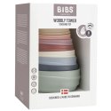 BIBS WOBBLY TOWER PASTEL RAINBOW wieża dwustronna wielofunkcyjna z grzechotką