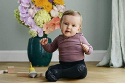 GoBabyGo antypoślizgowe rajstopy do raczkowania i nauki chodzenia WOOL Dark Grey Melange 12 m+