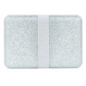 A Little Lovely Company - Śniadaniówka Lunchbox GLITTER Silver