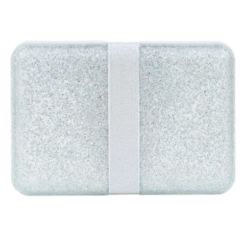 A Little Lovely Company - Śniadaniówka Lunchbox GLITTER Silver