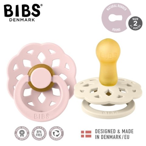 BIBS BOHEME 2-PACK IVORY & BLOSSOM M Smoczek Uspokajający kauczuk Hevea