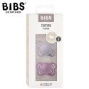 BIBS COUTURE 2-PACK FOSSIL GREY & MAUVE S Smoczek ortodontyczny silikonowy