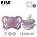 BIBS COUTURE 2-PACK FOSSIL GREY & MAUVE S Smoczek ortodontyczny silikonowy