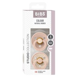 BIBS STUDIO COLOUR 2-PACK JASMINE BLUSH S Smoczek uspokajający kauczuk Hevea