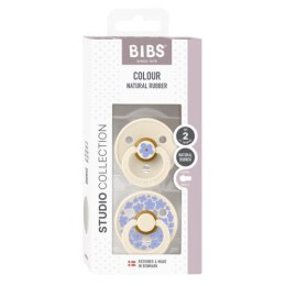 BIBS STUDIO COLOUR 2-PACK JASMINE IVORY M Smoczek uspokajający kauczuk Hevea