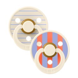 BIBS STUDIO COLOUR 2-PACK PIN IVORY & HUSH S Smoczek uspokajający kauczuk Hevea