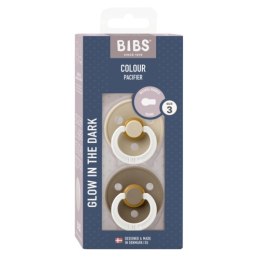 BIBS COLOUR 2-PACK VANILLA NIGHT & DARK OAK NIGHT L Smoczek Uspokajający kauczuk Hevea