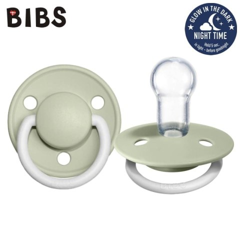 BIBS DE LUX SAGE NIGHT Smoczek uspokajający silikonowy ONE SIZE