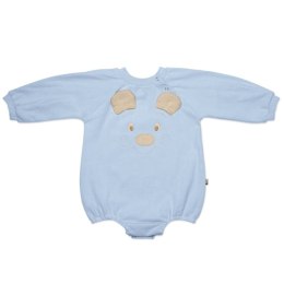 Hi Little One rampers niemowlęcy MIŚ OverSize BOHO Blue roz M Pom Pom