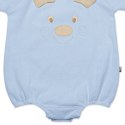 Hi Little One rampers niemowlęcy MIŚ OverSize BOHO Blue roz M Pom Pom