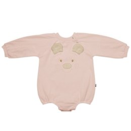 Hi Little One rampers niemowlęcy MIŚ OverSize BOHO Blush roz M Pom Pom