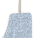 Hi Little One śliniak wiązany BOHO LEO Light Blue Pom Pom