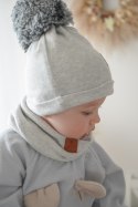 Hi Little One szalik golf zimowy niemowlęcy BOHO Blush M Pom Pom