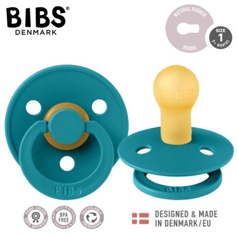 BIBS COLOUR DARK TEAL S Smoczek Uspokajający kauczuk Hevea