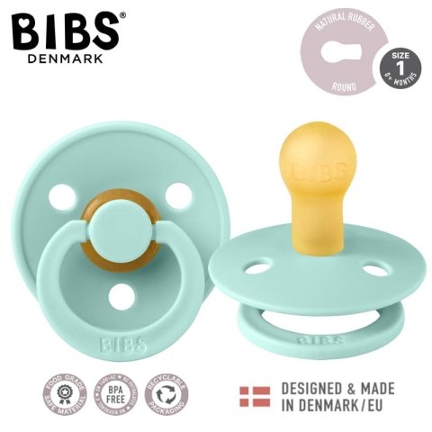 BIBS COLOUR MINT S Smoczek Uspokajający kauczuk Hevea